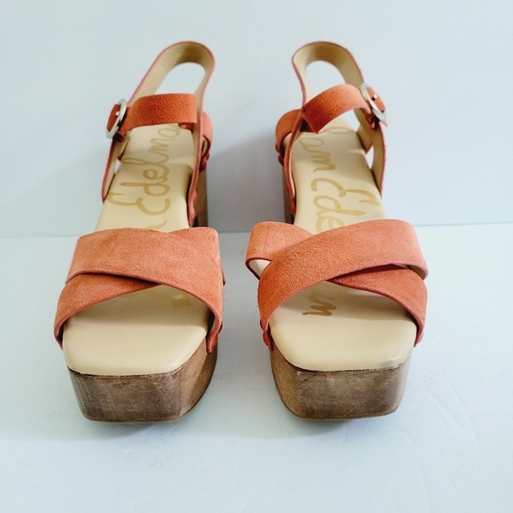 NEW SAM EDELMAN Leather Platform Josefine Sandals - Picture 2 of 6